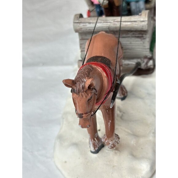 LEMAX Sleigh Ride Carole Towne Village Collection Table Train Set Accent #13912 - Picture 5 of 8